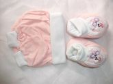 021 - KIT PANTUFA PARA BEBE TOCA E LUVA